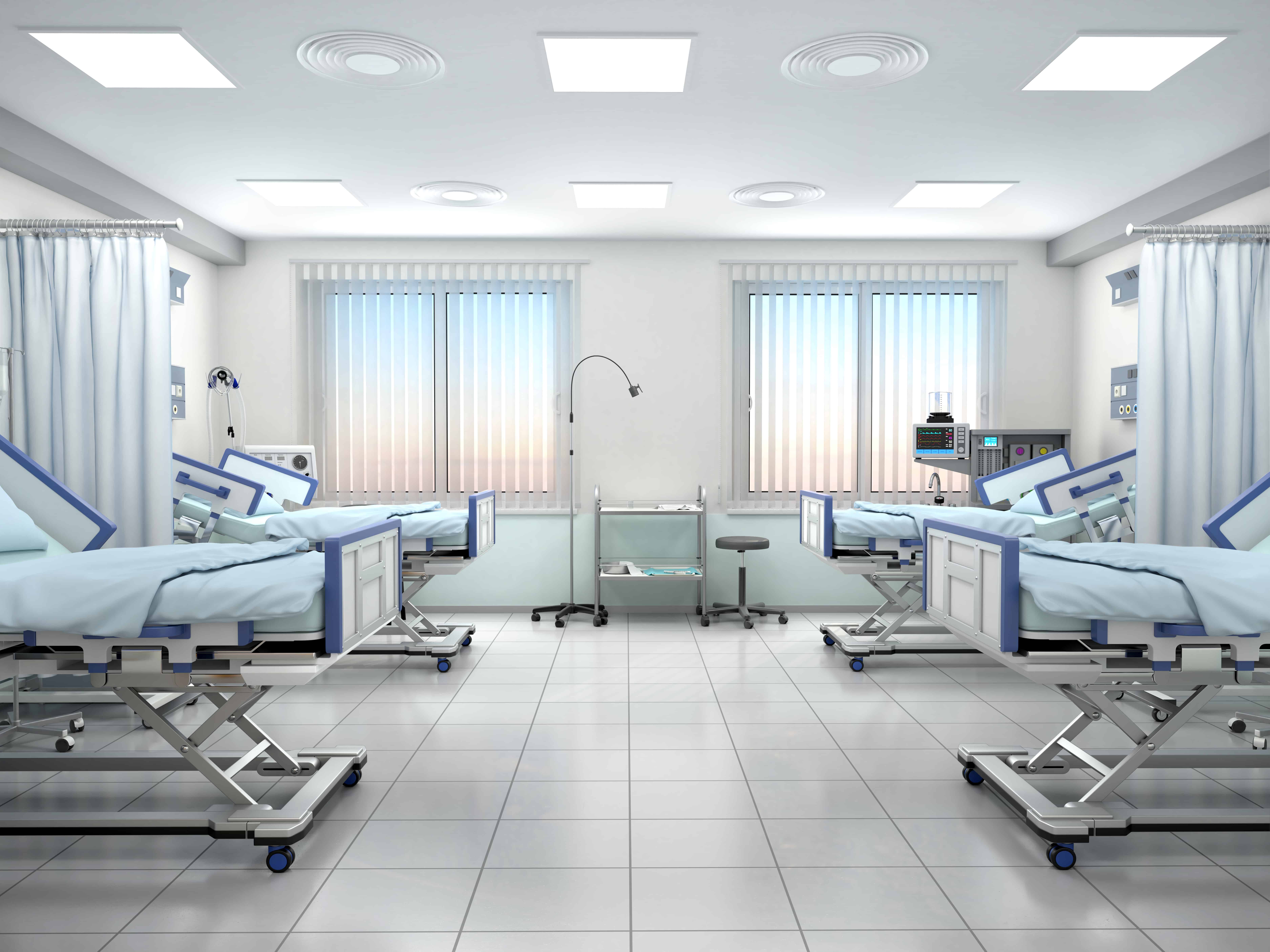 Больничная комната 3 кроватями